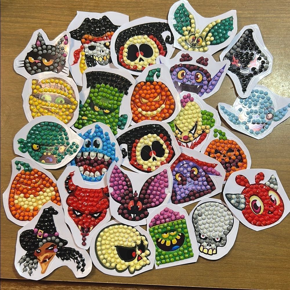 Colorful Halloween diamond Sticker Set
